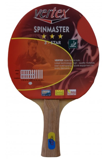 Vertex Spinmaster 3 Yıldız ITTF Onaylı Masa Tenisi Raketi